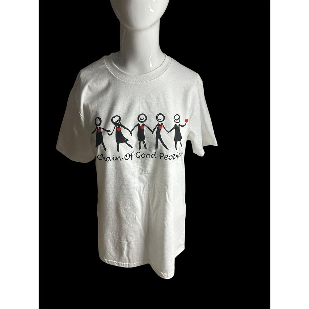 Chain of Good People ™ Unisex T-Shirt Crew Neck Sz M Short Sleeves Cotton NWT